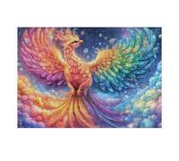 Fénix Colorido Puzzle 300 Piezas Colorido Vibrante Flora Radiance Cosmos Rompecabezas para Adultos Obra De Arte Familiar Estera Portátil DIY Creativo 300 PCS