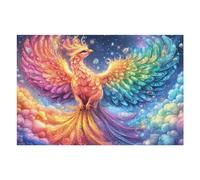 Fénix Colorido Puzzles 1000 Piezas DIY Creativo Personalizable Flora Radiance Cosmos Rompecabezas Familiar para Toda La Familia Juguete Educativo Aliviar Estrés Decorativo 1000 PCS