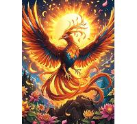 Fénix con alas ardientes Under The Sun Puzzle 300 Piezas Familiar Creativo Animal Salvaje Mascota Cute Rompecabezas 3D para Familia Juguete Educativo Construir Maquetas Aliviar Estrés 300 PCS