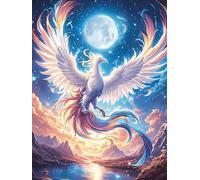 Fénix con alas de ángel Puzzle 1000 Piezas Juguete Educativo Familiar Fauna Mascotas Rompecabezas 3D para Hombres Y Mujeres Construir Maquetas Desafío Intelectual 1000 PCS