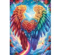 Fénix con alas de arcoíris Puzzle 1000 Piezas Colorido Cartón Mitos fantásticoss Cuento De Hadas Rompecabezas Familiar para Toda La Familia Juguete Educativo 3D Maquetas Construir 1000 PCS