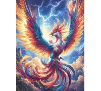 Fénix con alas de relámpago Puzzle 300 Piezas Cartón Blanco Premium para Coleccionistas Vida Silvestre y Plantas Entrenamiento Memoria Juego Compartir Colección Rompecabezas 300 PCS