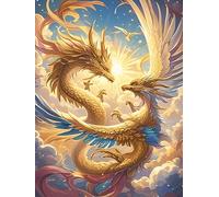 Fénix con Colores Cósmicos Puzzle 1000 Piezas Cartón Blanco Premium para Coleccionistas Mascota de Vida Silvestre Entrenamiento Memoria Juego Compartir Colección Rompecabezas 1000 PCS