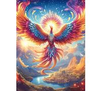 Fénix con Plumas arcoíris Over A Magical Waterfall Puzzle 1000 Piezas Papel Mayores Vida Silvestre y Plantas Terapia Ocupacional para Relajarse Entretenimiento Sin Pantalla Más Vendi