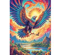 Fénix con Plumas arcoíris Rompecabezas 300 Piezas Cartón Resistente para Toda La Familia Sueño Mágico de Ciencia Ficción Diversión Familia Reducir Estrés Mejor Valorado Detalle De Regalo 300 PCS