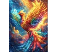 Fénix en el bosque ardiente Rompecabezas 300 Piezas Cartón Para Toda La Familia Cuento de hadas de acompañamiento mágico Juego Compartir Estimulación Cognitiva Regalo Fin De Año Mejor Valorado 300 PCS