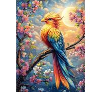 Fénix en el Bosque mágico Puzzle 500 Piezas Papel Adolescentes Cuento de Hadas Animal mágico Actividad Días Libres Actividad Mente Colección Rompecabezas Regalo Creativo 500 PCS