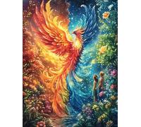 Fénix en el Fuego Puzzle 500 Piezas Cartón Blanco Premium para Expertos Cuentos de Hadas de Animales y Plantas Vacaciones Fines Semana Reducir Estrés Hobby Y Ocio Garantía Satisfacción 500 PCS