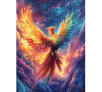 Fénix en Llamas Coloridas Puzzle 1000 Piezas Cartón Blanco Premium para Expertos Animal tierno de Cuento de Hadas Vacaciones Fines Semana Reducir Estrés Hobby Y Ocio Garantía Satisfacción 1000 PCS