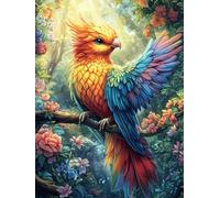 Fénix en Llamas Coloridas Rompecabezas 1000 Piezas Cartón para Parejas Cuento de Hadas de acompañamiento mágico Actividad Tiempo Libre Terapia Relajación Decoración Salón Regalo Sorpresa 1000 PCS