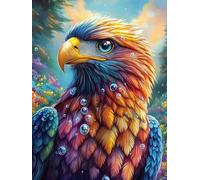 Fénix en Llamas Coloridas Rompecabezas 300 Piezas Cartón para Niños Mayores 14 Años Cuento de Hadas Animal mágico Tiempo Libre Actividad Antiestrés Más Vendido Detalle Único Original 300 PCS