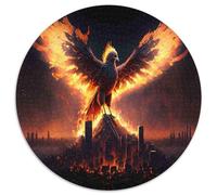 Fénix en Llamas Puzzle de 1000 Piezas para Adultos Vista Nocturna de la Ciudad Juego de Puzzle 1000 Piezas Puzzle para Toda la Familia 1000pcs (67.5x67.5cm)