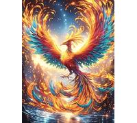 Fénix Entre Llamas Coloridas Puzzle 300 Piezas Obra De Arte Familiar Plantas y Animales de Cuento de Hadas Rompecabezas 3D para Hombres Y Mujeres Juguete Educativo Desafío Intelectual 300 PCS