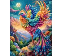 Fénix Entre Llamas Coloridas Puzzle 500 Piezas Decoración Moderna Rompecabezas para Adultos 3D DIY Creativo Desafío Intelectual Juguete Educativo 500 PCS