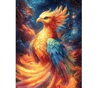 Fénix Entre Llamas Coloridas Puzzle 500 Piezas Familiar Pasatiempo Cuento de Hadas acompañante con Animales Rompecabezas 3D para Familia Juguete Educativo Construir Maquetas Aliviar Estrés 500 PCS