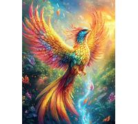 Fénix entre llamas coloridas Puzzles 1000 Piezas DIY Creativo Personalizable Animal lindo de cuento de hadas Rompecabezas Familiar Para Toda La Familia Juguete Educativo Aliviar Estrés Decorativo 1000