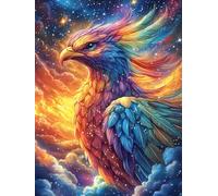 Fénix Entre Llamas Coloridas Puzzles 300 Piezas Aliviar Estrés Familiar Lindo Cuento de Hadas acompañante Rompecabezas para Adultos Desafío Intelectual 3D DIY Creativo Decorativo 300 PCS
