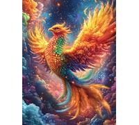Fénix Entre Llamas Coloridas Puzzles 500 Piezas Maquetas Educativas Avanzadas Desafío Intelectual para Familia DIY Creativo Construir Juguete Educativo 500 PCS