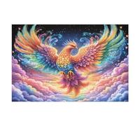 Fénix Estrellado Puzzle 1000 Piezas Cartón Blanco Premium para Coleccionistas Entrenamiento Memoria Juego Compartir Colección Rompecabezas 1000 PCS
