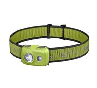 fenix HL16 - Linterna frontal multiusos ligera verde | 450 lúmenes | 104 m | 100 horas máx. | Alimentado por AAA | Modo de luz roja | Función SOS | IP66