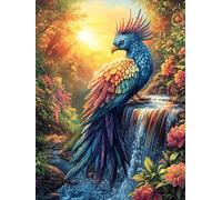 Fénix Junto a la Cascada Puzzle 1000 Piezas Hogar Decoración Elegante Pintura al óleo Animal-Planta Rompecabezas para Hombres Y Mujeres 3D DIY Creativo Aliviar Estrés Desafío Intelectual 1000 PCS