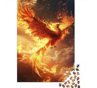 Fénix Llameante Puzzle de 1000 Piezas para Adultos Cartón Cielo Fantástico Juego de Puzzle 1000 Piezas Relajante Concentración Hogar Regalo 70x50cm/1000pcs