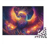 Fénix Místico Puzzle de 1000 Piezas Puzzle para Adultos Arte Fantástico Papel Relajación Enfoque Decoración Hogar Regalo 52x38cm/1000pcs