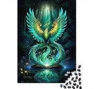 Fénix Místico Puzzle de 1000 Piezas Puzzle para Adultos Bosque Fantástico Papel Relajante Decoración Hogar Regalo Familia Enfoque 70x50cm/1000pcs