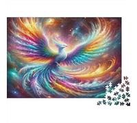 Fénix Mítico Colorido Puzzle de 1000 Piezas Papel para Adultos Arte Fantástico Juego de Puzzle 1000 Piezas Relajación Concentración Familia Decoración Regalo 38x26cm/1000pcs