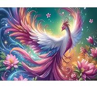 Fénix Morado Colorido Cielo Estrellado Rompecabezas 300 Piezas Cartón para Expertos Colorful Fantasy Vida Silvestre Mejora Memoria Actividad Tiempo Libre Pack Completo Original 300 PCS