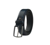 FENIX New York Cinturón para hombre en diferentes colores, hebilla sin níquel, 35 mm de ancho, sostenible, ajustable y ajustable, perfecto para traje y vaqueros, azul medianoche, 115 cm