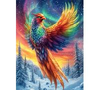 Fénix renaciendo de Las Cenizas Puzzle 300 Piezas Educativo Construir 3D Animales y Plantas Rompecabezas para Familia Maquetas Educativas Desafío Intelectual Decoración Hogar 300 PCS