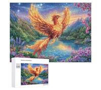Fénixes Que guardan el Rollo en Piedra Puzzle 500 Piezas para Adultos Juego De Concentración Mejora del Enfoque Regalo para Ocio 500 PCS