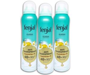 Fenjal - Desodorante en spray Sensitive (3 unidades, 150 ml, 3 unidades)