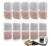 Fenkabs Paquete de 10 filtros de Repuesto para Cajas de Arena Catit, Almohadillas purificadoras de Aire de Doble acción para Absorber y refrescar los olores de la Caja de Arena