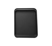 FenKicyen - Bandeja rectangular de acero inoxidable for hornear pasteles, galletas, bizcochos y repostería, con revestimiento antiadherente, 1 unidad(Black-24x18cm)