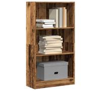 FENLAX Estantería Alta Librería Vitrina Salon Mueble Libros Organizador con Compartimentos Biblioteca Estantes Abiertos 60x24x109 cm Madera de Ingeniería Madera Envejecida