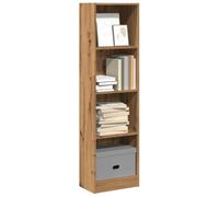 FENLAX Estantería Alta Mueble Librería Almacenaje Vitrina Salon Mueble Libros Libreria para Exposición 40x24x143 cm Madera de Ingeniería Roble Artesanal