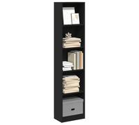 FENLAX Estantería Alta Mueble Librería Almacenaje Vitrina Salon Mueble Libros Libreria para Exposición 40x24x176 cm Madera de Ingeniería Negro