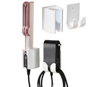 Fenmaru Soporte de Pared para Accesorios Dyson Airstrait HT01, Soporte para Plancha de Pelo Dyson Airstraight/Plancha de Pelo Dyson Airwrap, Soporte de Pared para Organizador Multifuncional