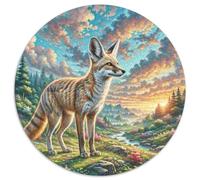 Fennec Fox 1000 Piezas Rompecabezas Redondo para Adultos Y Niños Intelectual Desafío Diseño Rico En Colores Comparativamente Simple con Alta Variedad De Formas 1000pcs (67.5x67.5cm)