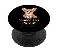 Fennec Fox Keeper Dueño de Mascota exótica pequeño Zorro del Desierto pasión PopSockets PopGrip Adhesivo