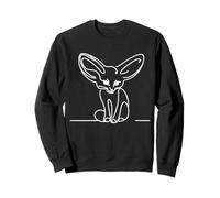 Fennec Fox Line Art Minimalista Desierto Animal Diseño Sudadera