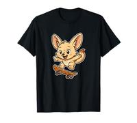 Fennec Fox - Monopatín Retro Camiseta