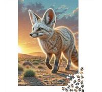 Fennec Fox Puzzle Imposible,desafío for Adults Entretenimiento Creativo 1000 Piezas Obra De Arte De Juego De para Adultos Y Niños Mayores De 12 Años 1000pcs (75x50cm)