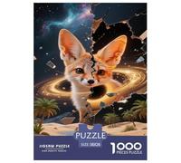 Fennec Zorro 1000 Piezas De Rompecabezas para Adultos, Puzzle Desierto fantástico Adultos, Juego De Rompecabezas De Habilidad Difícil De Completar 38x26cm/1000pcs