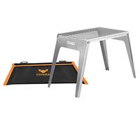 FENNEK Klapprost | muy compacto | para asar sobre hobos, cocinas de camping, fogatas, etc. | de acero inoxidable resistente al calor, fabricado en Alemania