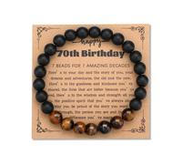 FENNELISA Regalos de cumpleaños para hombres, pulsera de ojo de tigre, regalos de cumpleaños para él, abuelo, papá, hijo, hermano, nieto, amigo, ideal como regalo de cumpleaños para hombre
