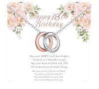 FENNELISA Regalos de cumpleaños tricolor de 3 anillos de plata de ley 30, 40, 50, 60, 70, regalo de cumpleaños para mujer, regalo de cumpleaños para mamá, hermana, abuela, 1, Plata de ley, No es una
