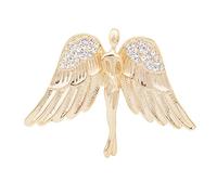 Fenni Pin de alas de ángel Guardián de Cristal para Mujer, con Protección para broches, Joyería de bebé, Solapa, Regalo